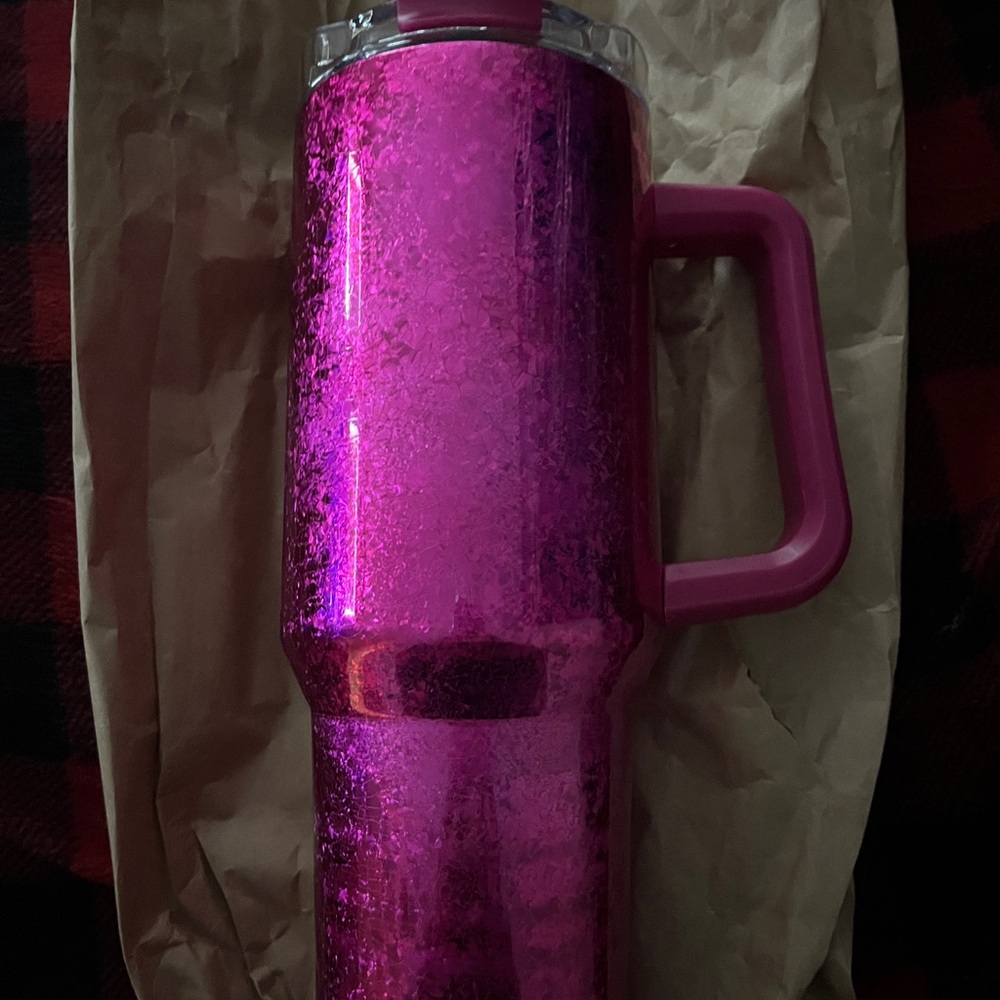 Pink Glitter Tumbler